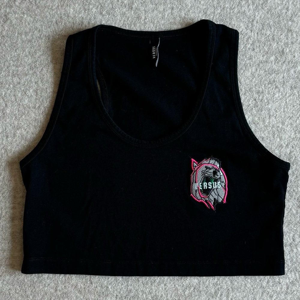 Versus Versace black cropped tank top